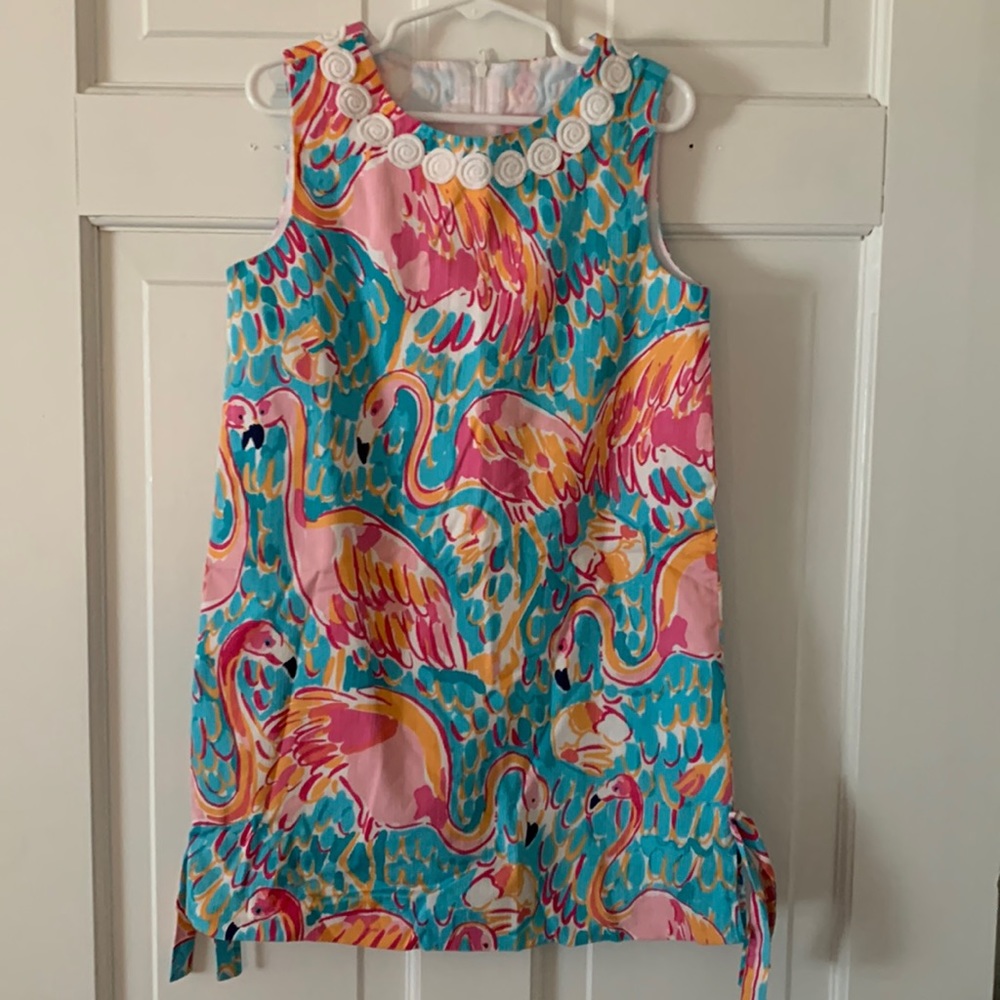 Super cute print, bright and fun girls Lilly dress